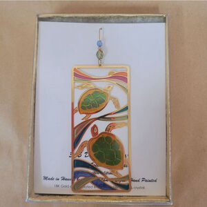 Lani Designs Green Sea Turtle Ornament Gold